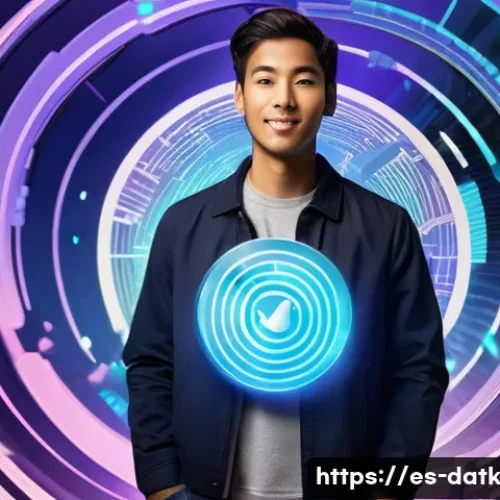 Home 33 데이터 최소화 필요성을 인식시키는 방법 - **Prompt 1: The Digital Footprint Navigator**
A diverse young adult, approximately 20-25 years o...